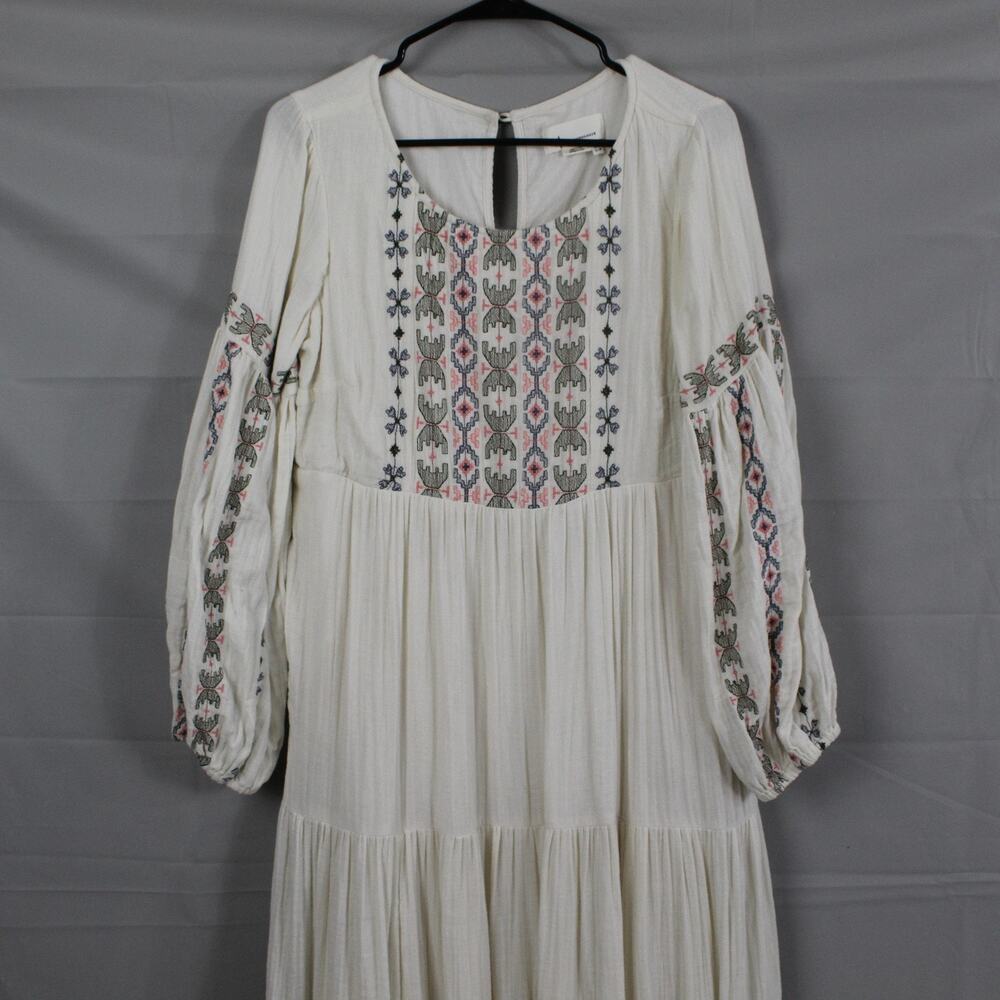 Anthropologie White and Gray Maxi Dress - Picture 6 of 14